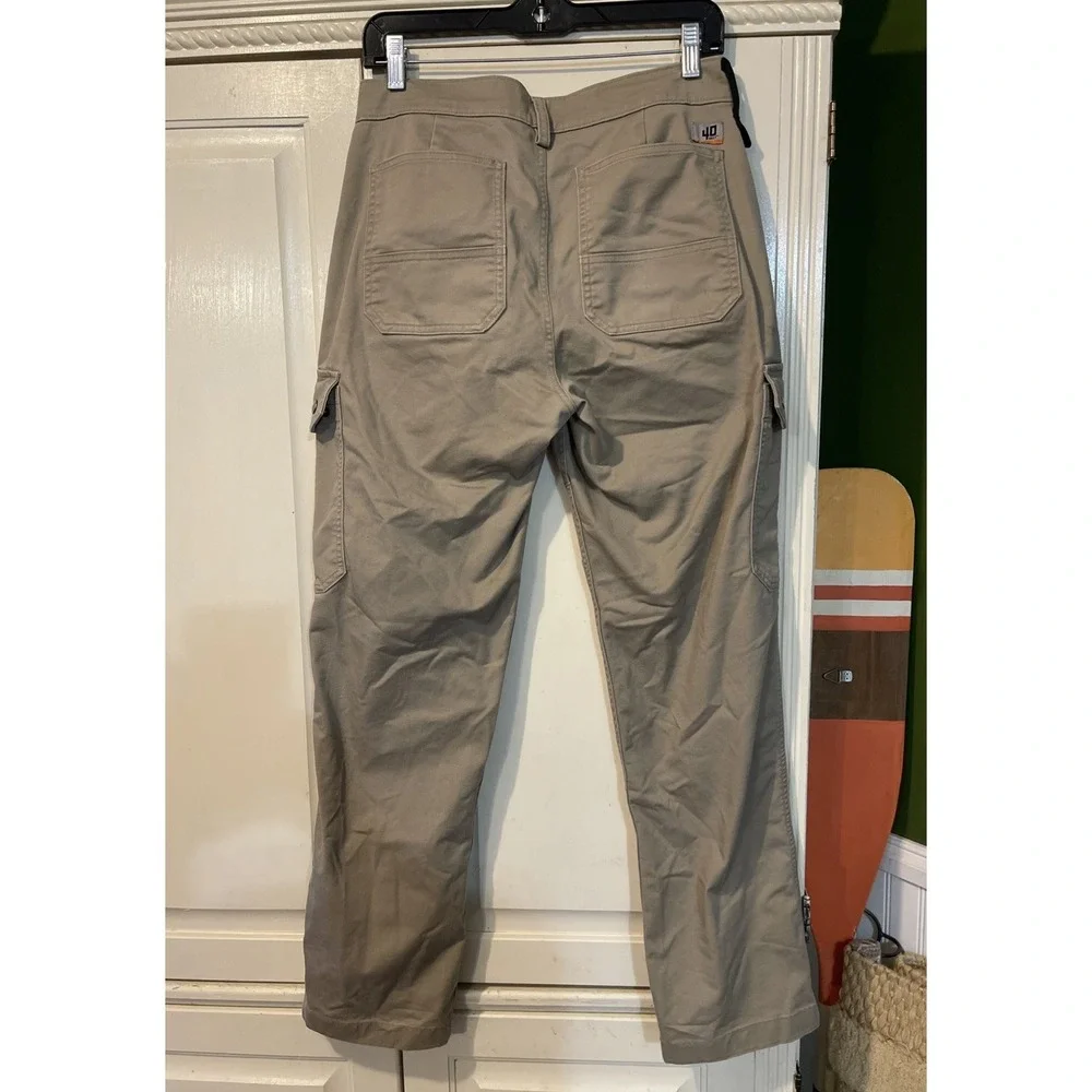 40 Grit Duluth Standard Fit Cargo Pants Men 30x32 Beige Heavy Duty